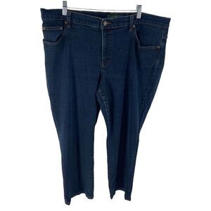 Lauren Ralph Lauren Jeans Co Classic Straight Jeans Blue Dark Wash Plus Size 20W